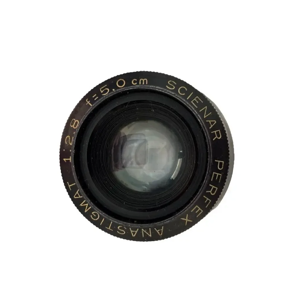 Perfex Anastigmat 5 cm (50mm) f/2.8 lens.